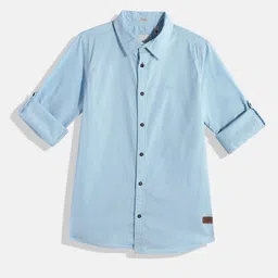UTH by Roadster Boys Solid Pure Cotton Casual Shirt-image-19