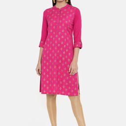 Rangriti Women Pink Printed Straight Kurta-picture-39