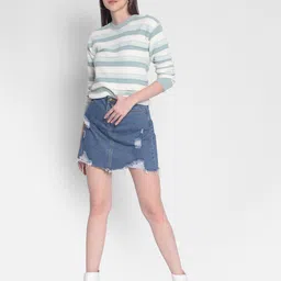 Crimsoune Club Striped Round Neck Pullover-picture-17