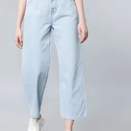 Tokyo Talkies Women Blue Flared High-Rise Clean Look Jeans-image-26