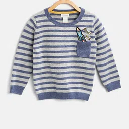 MONSOON CHILDREN Girls Blue & White Striped Sweater-picture-19