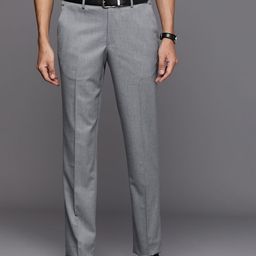 Louis Philippe Men Slim Fit Solid Formal Trousers-picture-30