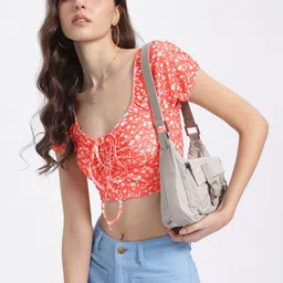 glitchez Ditsy Dreams Lace Up Detail Crop Top-picture-41