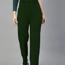 Mehrang Women Relaxed Loose Fit High-Rise Trousers-image-52