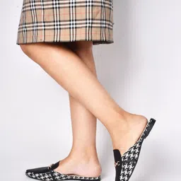 TRYME Women Printed Ethnic Mules Flats with Buckle-picture-11