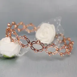 GIVA 925 Sterling Silver Anushka Sharma Rose Gold Plated Supple Bracelet, Adjustable-picture-14