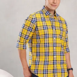 Nautica Pure Cotton Classic Fit Checked Casual Shirt-picture-18
