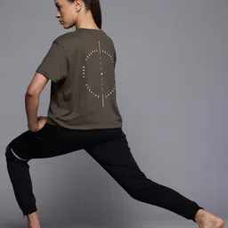 HRX by Hrithik Roshan Women Typography Printed Relaxed Fit Yoga T-shirt-picture-28