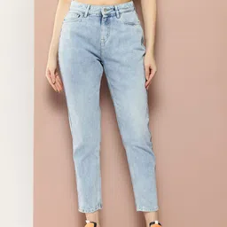 Harvard Women Pure Cotton High-Rise Light Fade Mom Fit Jeans-image-76