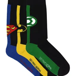 Justice League Men Pack of 3 Assorted Calf-Length Socks-image-6