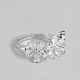 DressBerry Stone Studed Floral-Shaped Finger Ring-picture-29