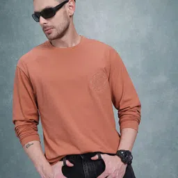 The Roadster Life Co. Relaxed Fit Pure Cotton Drop-Shoulder Sleeves T-shirt-picture-35