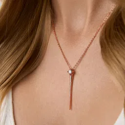 MINUTIAE Rose Gold Brass Rose Gold-Plated Necklace-picture-11