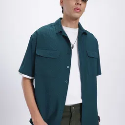 glitchez Textured Vibes Relaxed Fit Shirt-picture-4