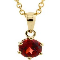 GenZcomplex Gold-Plated Garnet Studded Pendant-picture-11