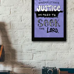 TIED RIBBONS Black & Lavender Solid Inspirational Typographic Wall Art-image-76