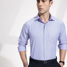 INVICTUS Men Premium Slim Fit Striped Formal Shirt-image-83