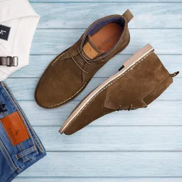 LOUIS STITCH Men Mid-Top Solid Suede Desert Boots-picture-18