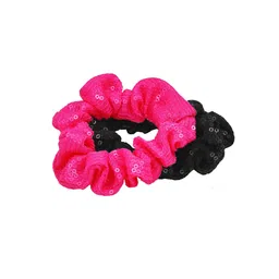 FUNKRAFTS Black & Pink Set of 2 Ponytail Holder-picture-51