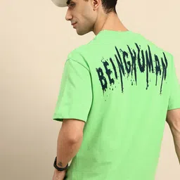 Being Human Brand Logo Printed Pure Cotton Slim Fit T-shirt-picture-24