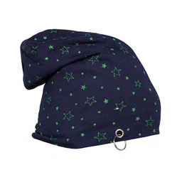 mack jonney VIMAL JONNEY Men Navy Blue Printed Beanie image 1