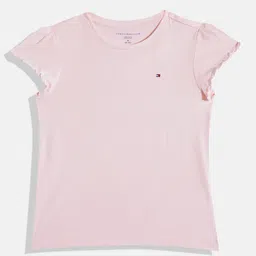 Tommy Hilfiger Girls Round-Neck Pure Cotton T-shirt-picture-36