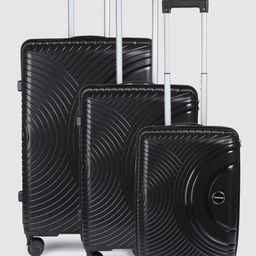 Teakwood Leathers 3Pcs Halfmoon Textured 360-Degree Rotation Hard-Sided Trolley Bags 191L-picture-41