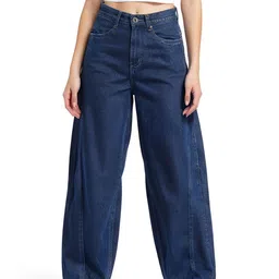 glitchez Women Panelled Mid-Rise Barrel Fit Jeans-image-90