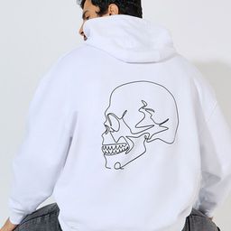Styli Men Skull Back Print Heavy Oversized Hoodie-picture-14