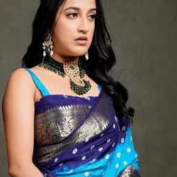 Bandhanivilla Bandhani Zari Pure Silk Bandhani Saree-picture-14