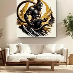 999Store Brown & Gold-Toned Canvas Religious Wall Paintings-picture-19