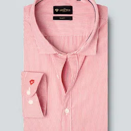 INVICTUS Men Red & White Slim Fit Striped Sustainable Casual Shirt-picture-38