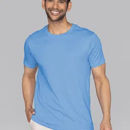 XYXX Men Blue N9 Silver Finish Solid Lounge T-shirts-image-87