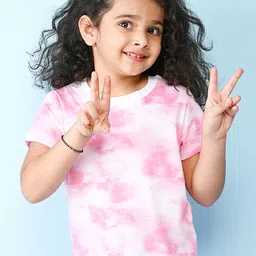 NUSYL Girls Pack Of Two Tie and Dye Dyed T-shirt image 4