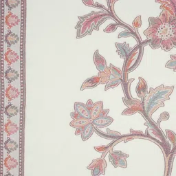 WEAVERS VILLA Off-White Pashmina Wool Patterned Shawl image 2