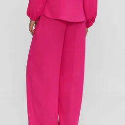 MANGO Women Wide Leg High-Rise Pleated Trousers image 3