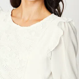 DOROTHY PERKINS Lace Insert Puff Sleeve Top image 4