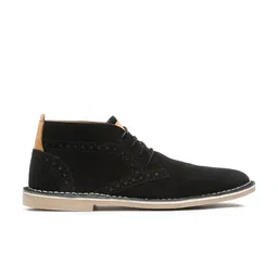LOUIS STITCH Men Mid-Top Solid Suede Desert Boots image 2