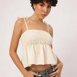 DressBerry Graceful Gathered Peplum Tie-Up Twirl Top-picture-29