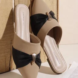 Chemistry Women Solid Regular Open Toe Flats image 5