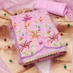 Maroosh Embellished Organza Unstitched Dress Material image 4