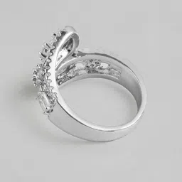 DressBerry Women Stone-Studded Adjustable Finger Ring image 2