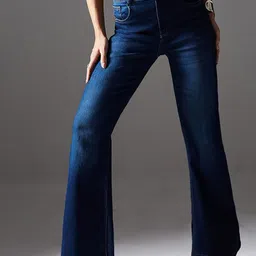 Miss Chase Women Bootcut Light Fade Stretchable Jeans image 2