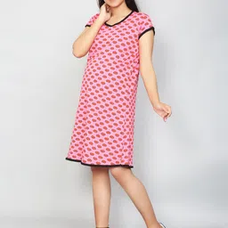 SillyBoom Women Pink & Black Printed Maternity Tunic image 3