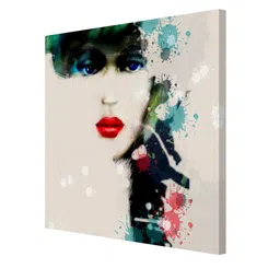 999Store Cream-Coloured & Black Portrait of Lady Face Wall Art image 5