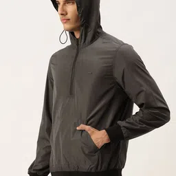 PETER ENGLAND UNIVERSITY Men Grey Bomber Jacket image 5