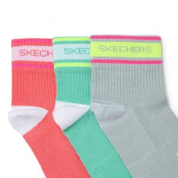 Skechers Women 3pk Non Terry Ankle Socks image 3