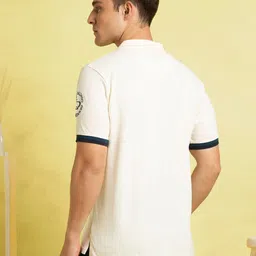 Dennis Lingo Men Cotton Polo Collar Applique T-shirt image 2