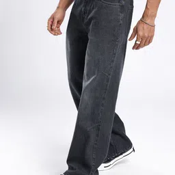 glitchez Men Timeless Cool Wide Leg Light Fade Stretchable Jeans image 5