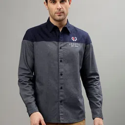 Iconic Men Spread Collar Solid Cotton Casual Shirt-image-25